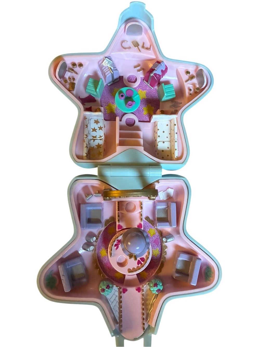 Polly Pocket 1992 Vintage Bluebird Toys Fashion Fun Star Compact Near Complete
